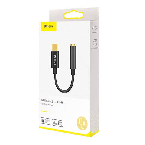 adapter audio baseus l54 usb-c + mini jack 3,5mm (czarny) na Arena.pl