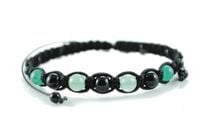 Bransoletka makrama TURMALIN AWENTURYN ochrona i szczęście