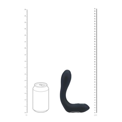 vibrating heating bendable tapping silicone prostate stimulator - black na Arena.pl