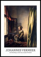 Plakat 50x70cm Design Girl Reading, Vermeer Vintage do Salonu