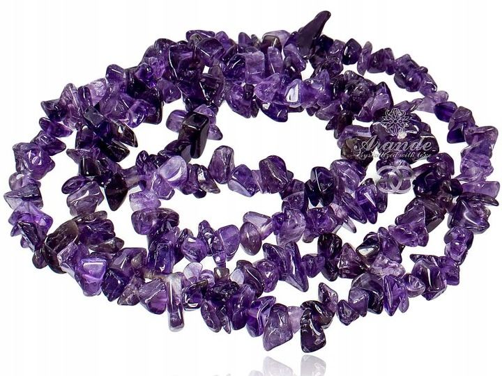 AMETYST PIĘKNY DŁUGI NASZYJNIK zdjęcie 1