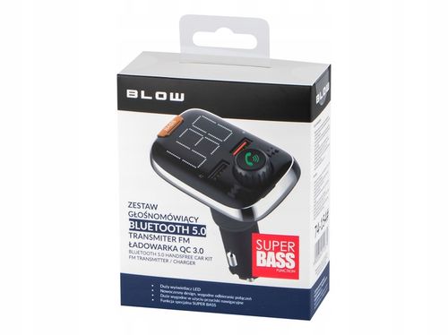TRANSMITER BLUETOOTH FM ŁADOWARKA 2x USB PD QC BASS ZESTAW GŁOŚNOMÓWIĄCY na Arena.pl