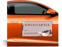 Magnes na samochód reklama magnetyczna GOTOWE WZORY PROJEKT KWIACIARNIA