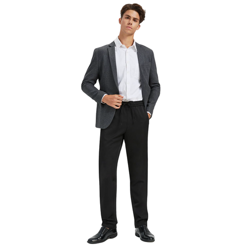 Spodnie Męskie Chino Wizytowe Casual Stretch Regular Fit Czarne Rozmiar L na Arena.pl