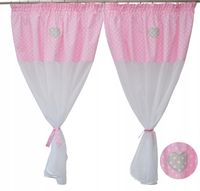 FIRANKA DZIECIĘCA grochy bombka z sercami 500x160