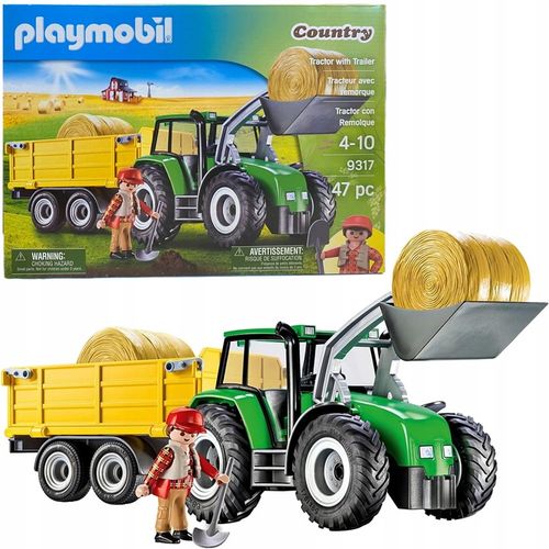 ZESTAW PLAYMOBIL COUNTRY TRAKTOR Z PRZYCZEPĄ 47 ELEMENTÓW na Arena.pl