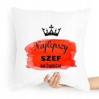 Poduszka Prezent Dla Szef Najlepszy Na Świecie Z Nadrukiem Ze Zdjęciem