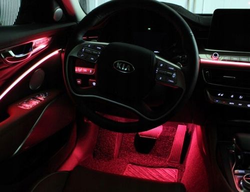 Oświetlenie LED RGB Wnętrza Pojazdu Auta Kabiny Tuning Zestaw Aplikacja na Arena.pl