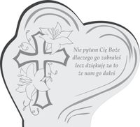 PODSTAWKA POD ZNICZ z dedykacją na grób grawer XL
