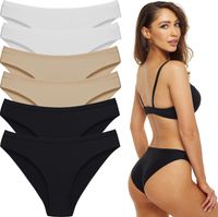 6x Bezszwowe cięte laserowe majtki damskie nieodznaczające się pod ubraniem