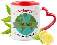 Kubek Czerwony Z Uszkiem W Kształcie Serca Dla Palacza Na Prezent