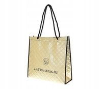 Laura Biaggi - torebka shopper przeszycia złoty 0100-020