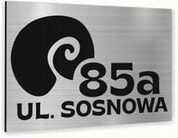 Tabliczka Tablica ADRESOWA srebrna DIBOND 40x30 numer domu ul. duży wybór