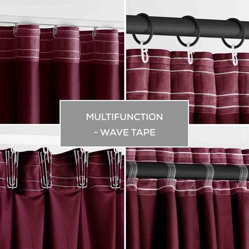 CURT/AH/VELVET/PLEAT/WINE/N/140X270/1PC na Arena.pl