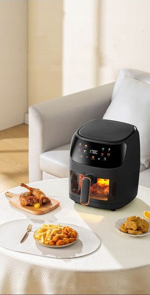 FRYTKOWNICA BEZTŁUSZCZOWA AIR FRYER LINBOX CZARNA zdjęcie 9