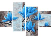 OBRAZ NIEBIESKI KWIAT MAGNOLII