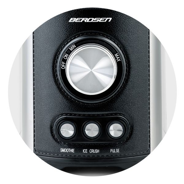 DUŻY BLENDER KIELICHOWY SZKLANY BERDSEN 800W CZARNY 1,5L zdjęcie 3