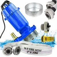 POMPA DO WODY CZYSTEJ I BRUDNEJ Z SITEM 2650W + WĄŻ 20M 1"