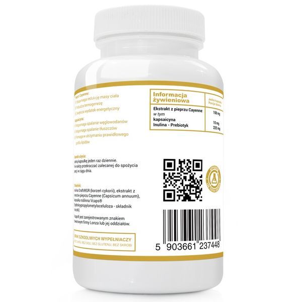 KAPSAICYNA EKSTRAKT 10mg FORTE WEGE 120 kaps zdjęcie 2