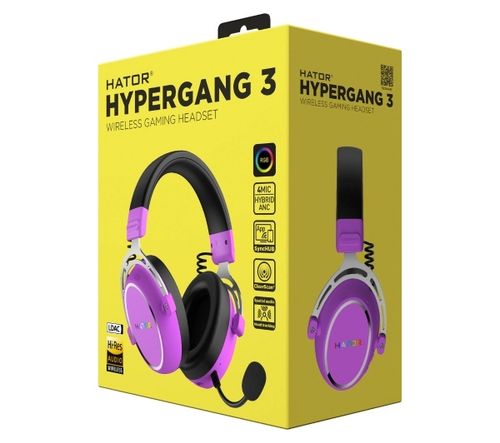 Słuchawki HATOR Hypergang 3 Wireless (fioletowe) na Arena.pl