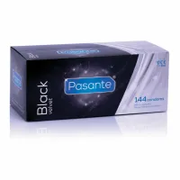 pasante black velvet xl - prezerwatywy czarne, 144 sztuki, rozmiar xl