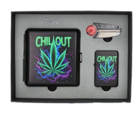 Zestaw na Prezent Gandzia Papierośnica + Zapalniczka + Kamienie i Knot