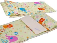 ŚPIWOREK do przedszkola pościel bawełniana BOBO zielone safari