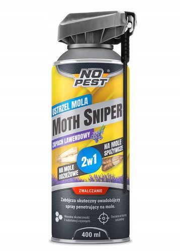 ŚRODEK SPRAY NA MOLE ODZIEŻOWE SPOŻYWCZE MUCHY NO PEST 400ML MOTH na Arena.pl