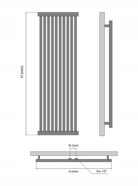 Grzejnik dekoracyjny RADIATOR 100x46 NIEBIESKI zdjęcie 2