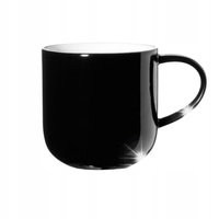 ASA Kubek Coppa 400ml do kawy i herbaty porcelanowy pojemny czarny