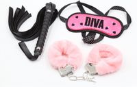 fetish fever   bondage set   3 pieces   pink/black