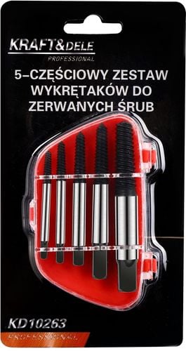Wykrętaki do zerwanych śrub 5 el. KD10263 na Arena.pl
