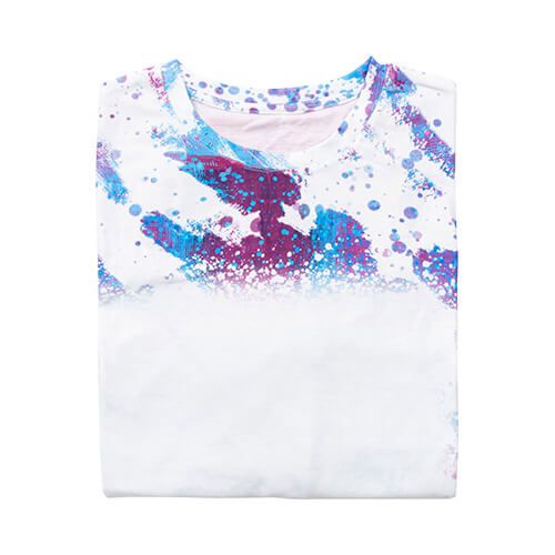 Koszulka Cotton-Like Bleached Leopard Blue Pink do sublimacji M zdjęcie 3