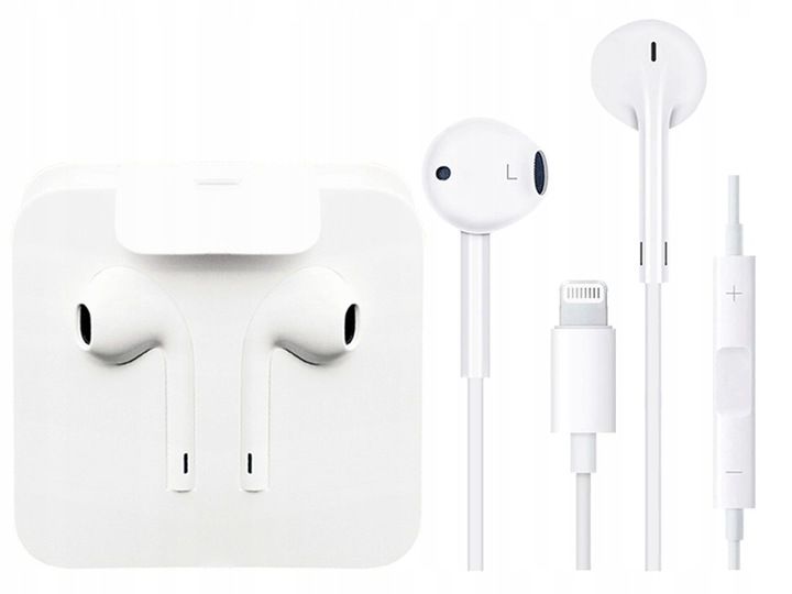 ORYGINALNE SŁUCHAWKI APPLE EARPODS LIGHTNING MMTN2ZM/A IPHONE XS 12 13 14 zdjęcie 1