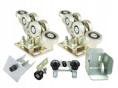 Zestaw wózek wózki rolki do bram bramy przesuwnej 70x70 6 rolek 6-ta na Arena.pl