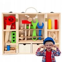 WARSZTAT DLA DZIECI ZESTAW MAJSTERKOWICZA MŁOTEK NARZĘDZIA ŚRUBOKRĘTY