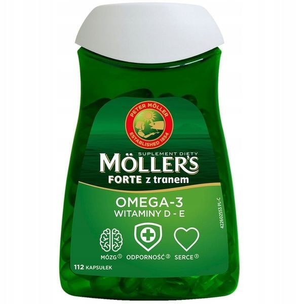 Moller’s Forte z tranem suplement diety 112 kapsułek zdjęcie 1