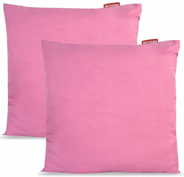 2x PODUSZKA ANTYALERGICZNA 40x40 JASIEK GRUBA MIĘKKA MIKROFIBRA RÓŻOWA zdjęcie 1