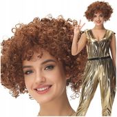 PERUKA lata 80 90 LOKI RETRO ITALO DISCO WŁOSY KRĘCONE AFRO DAMSKA MĘSKA