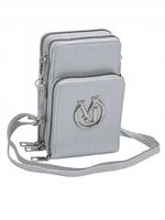 Victoria J. - torebka rowerówka portfel etui na telefon srebrny VJ2005