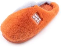 Damskie Kapcie Zimowe Ocieplane Antypoślizgowe Podeszwa PVC Pomarańczowe 40