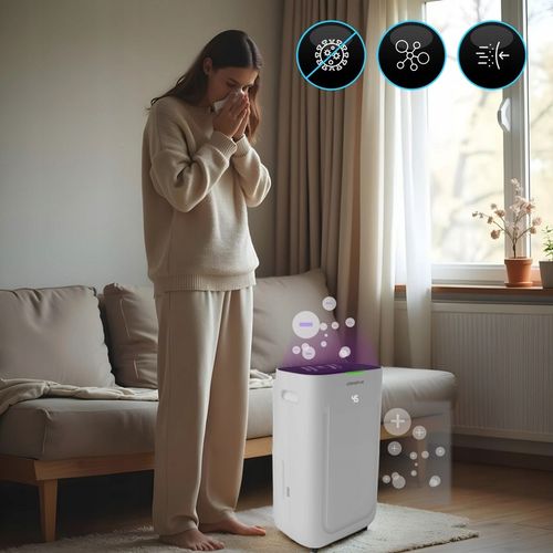 Osuszacz powietrza 20l oczyszczacz 2w1 Silent UV ION WiFi HEPA do 50m² na Arena.pl