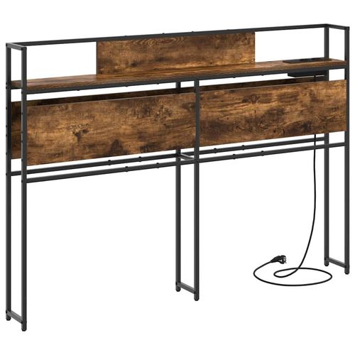 Zagłówek do przechowywania z półką Wędzony dąb 135 cm na Arena.pl