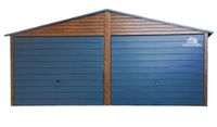 GARAŻ BLASZANY 6M X 5,5M POZIOM - DWUSPAD - 2X BRAMA + OKNO GB292