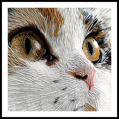 Plakat 80x80cm Nitkowany Kot na Arena.pl