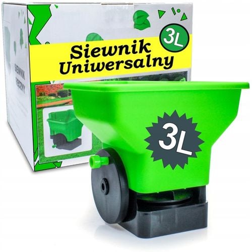 SIEWNIK DO TRAWY RĘCZNY OGRODOWY ROZSIEWACZ NASION NAWOZU SOLI PIASKU 3L na Arena.pl