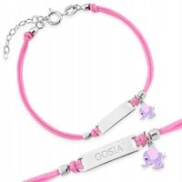 BRANSOLETKA SREBRNA 925 SŁONIK ID GRAWER YB208