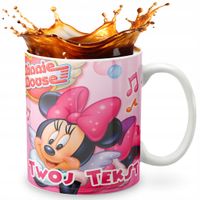KUBEK 330ml GRAFIKA PREZENT ŚWIĘTA WZÓR - BAJKA MYSZKA MINI MINNIE + IMIĘ