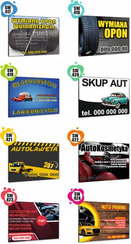 TABLICZKA REKLAMOWA szyld z dibondu nadruk 40x30 cm serwis maszyn na Arena.pl