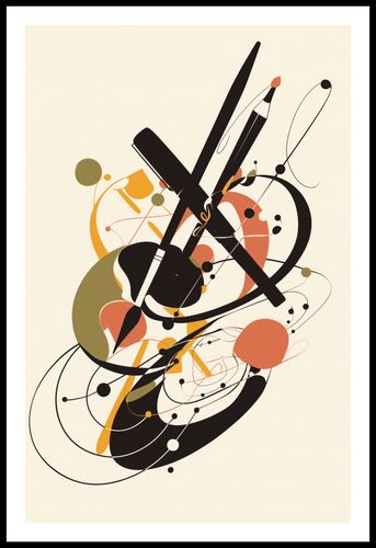 Plakat 53x81cm Abstrakcyjny Rapsod na Arena.pl
